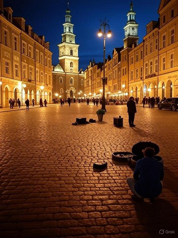 You are currently viewing Nocny klimat Rynku – gdy kamienice są podświetlone, Poznań wygląda jak z bajki